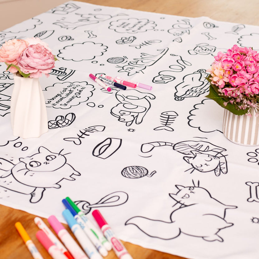 Educational coloring tablecloth - Canada | Nappe Éducative à colorier ...
