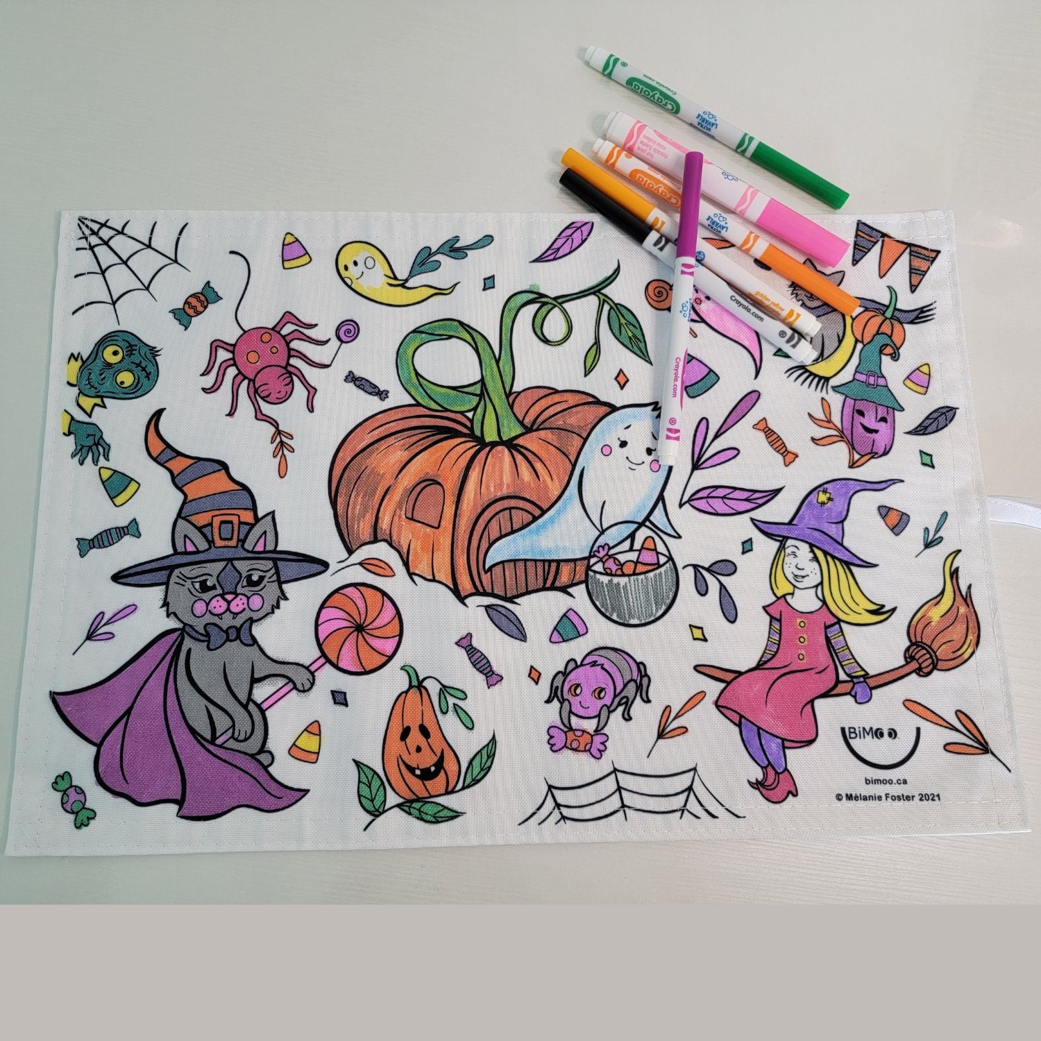 Halloween - Coloring Placemat - Double-sided