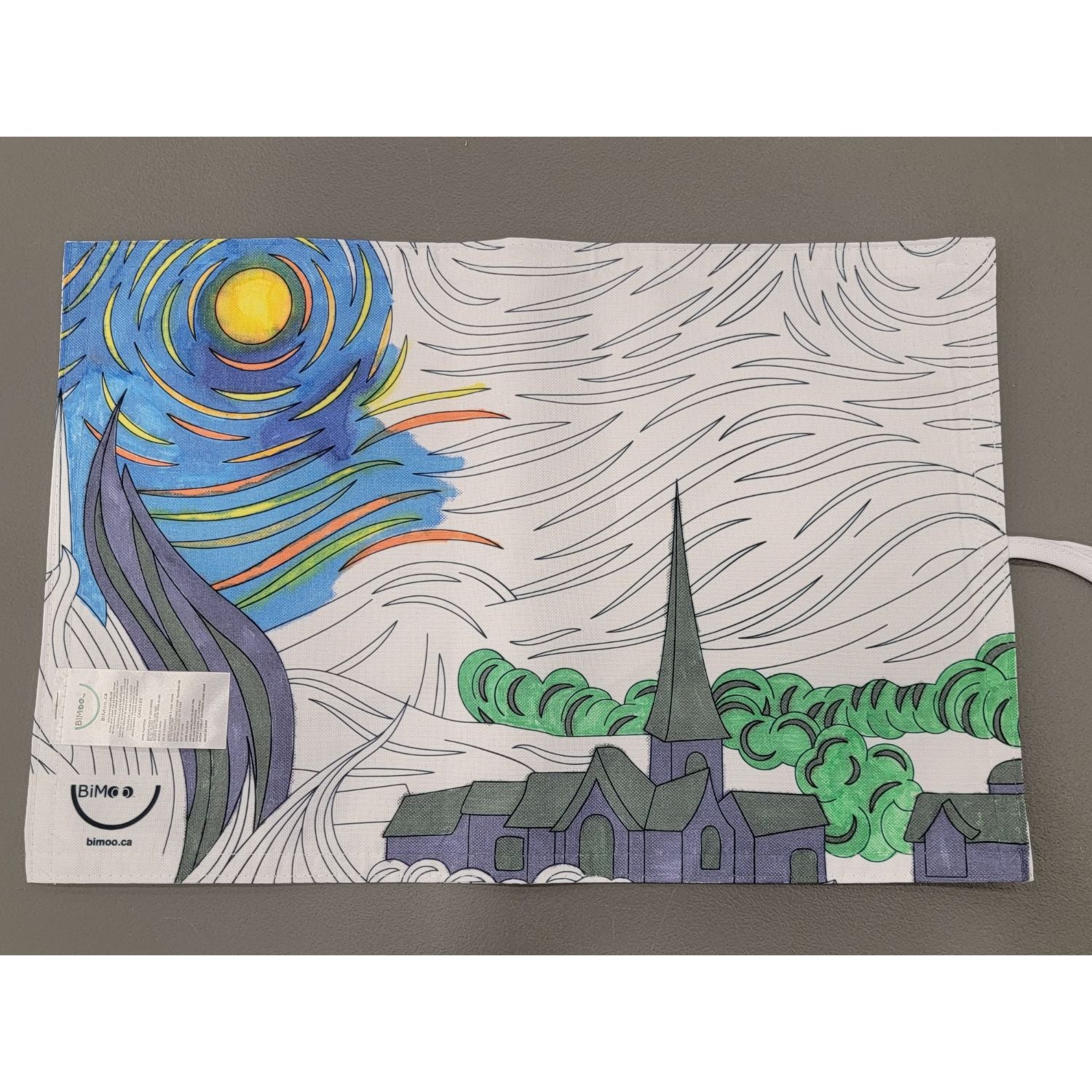 The Starry Night and The Scream - Coloring Placemat - Double sided