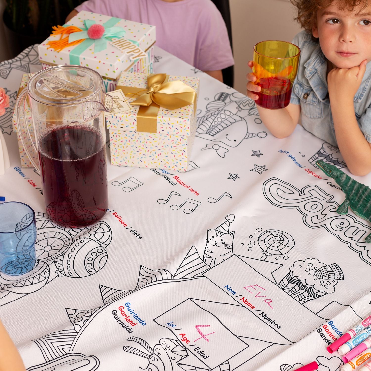 Birthday Coloring Tablecloth