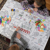 birthday tablecloth design anniversaire nappe a colorier bimoo 45x45in