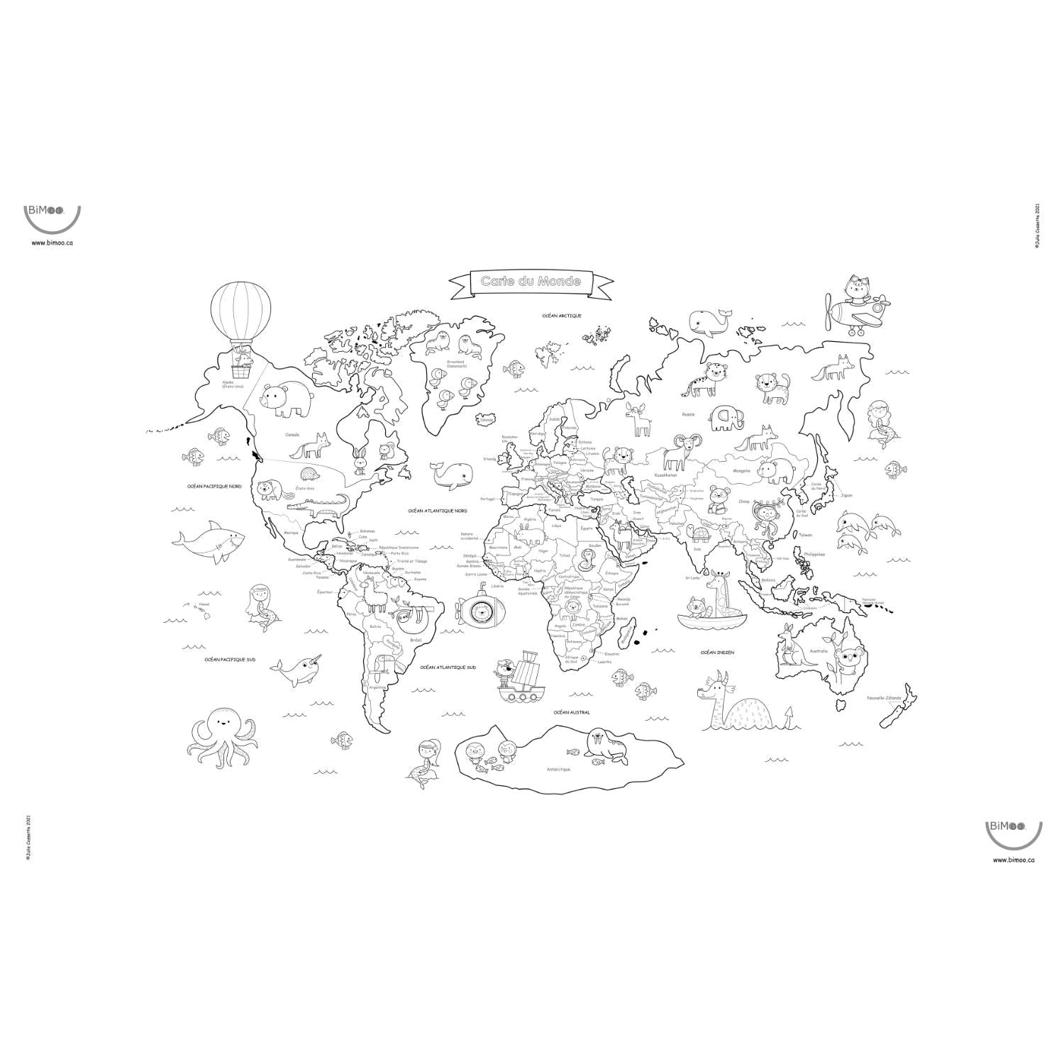 world map tablecloth design carte du monde nappe a colorier bimoo 45x45in