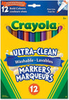 paquet de 12 marqueurs lavables crayola